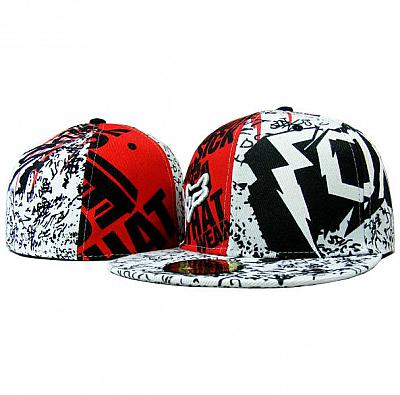 Купить Однотонні кепки Fox art.1 white/black/red інтернет-магазин