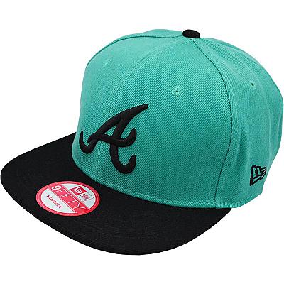 Купить Кепки з логотипами Atlanta Braves turquoise / black інтернет-магазин