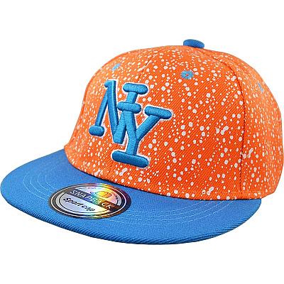 Купить Детские кепки New York детская кепка белый горошек orange / blue интернет магазин