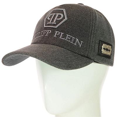 Купить Теплі кепки Philipp Plein утепленная на застежке PP grey інтернет-магазин