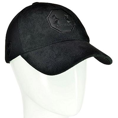 Купить Теплі кепки Under Armour Демісезонна вельветова бейсболка на застібці UA чорна інтернет-магазин