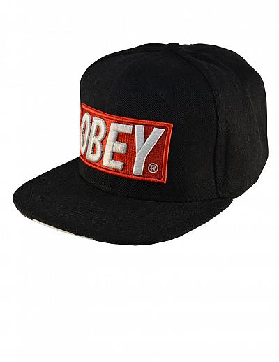 Купить Кепки з логотипами Obey Snapback Black  інтернет-магазин