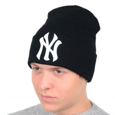 Купити Hats Шапка New York чорна з білим логотипом інтернет-магазин