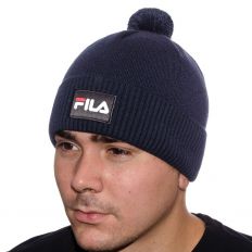 Купити Hats Шапка Fila с бубоном темно-синя інтернет-магазин